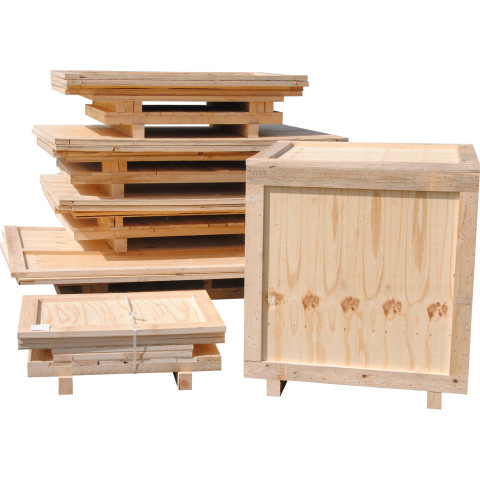 Caisse bois contreplaqué produit lourd non monté sur mesure