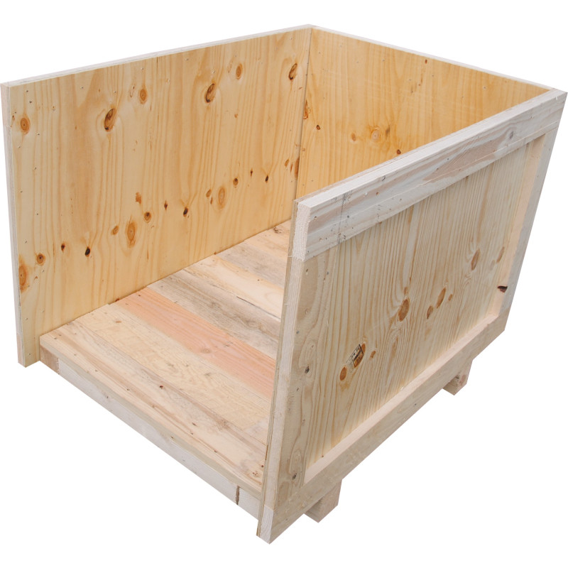 Caisse bois contreplaqué produit lourd non monté sur mesure